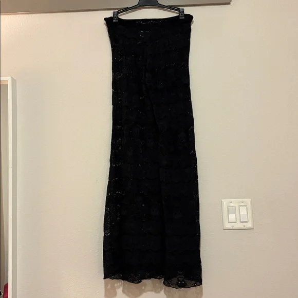 Letarte Skull Lace Swim Coverup Pants in Black SZ M EUC - Picture 4 of 5